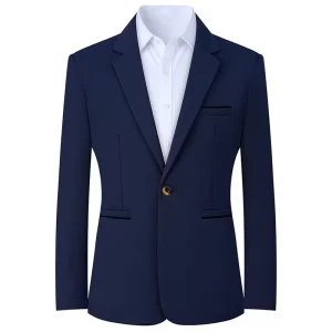 Spring Autumn New Fashion Men One Button Plus Size Suit Jacket Casual Garment Wedding Gentleman Easy-Care Men’s Suit