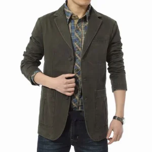 Spring and Autumn Cotton Casual Suit Men’s Coat