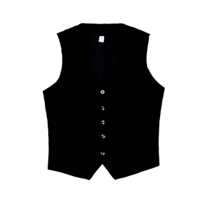 Spring and Autumn Plain-color Classic Men’s Vest, V-neck Buttoned Casual and Fashionable Vest