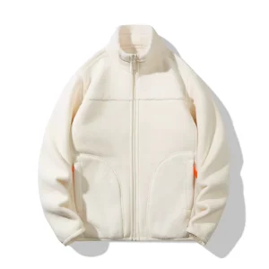 Stand Collar Reversible Fleece Warm Jacket Zipper Windproof Eco Friendly Sherpa Lined Plush Thickened Mink Fur Like Fleece Coat