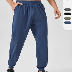 Stock Men’s Autumn Loose Sports Pants Straight Leg Outdoor Leisure Running Pants Sportswear Fitness Training Pants