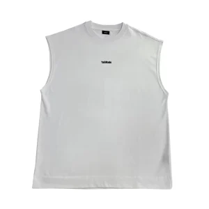 Streetwear Custom Logo Knitted Gym Workout Sleeveless Undershirt Activewear Men’s Tank Tops