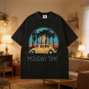 Streetwear Essential Hip Hop T-Shirt Men O-Neck Short Sleeve Loose Fit Urban Knitted 100% Cotton 300 Grams Digital Print