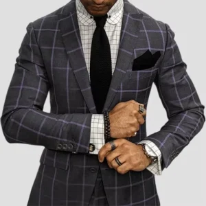 Striped Men’s Business and Casual Suits Men’s Suits Blazer Men’s Suits 2pcs Suit Jacket Suit
