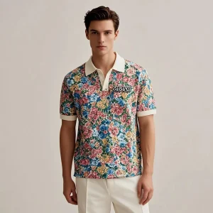 Sublimation Printed Men’s Summer Casual Print Short Sleeve Polo Shirt Polo Shirts for Men