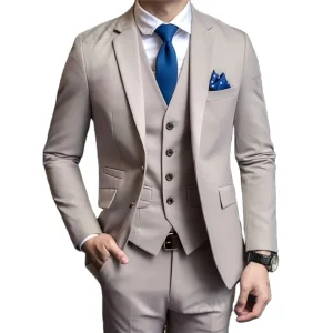 Suit for Men Slim Plus Size Fit Suits Business Casual Formal Wear Blazer Men’s Wedding Suits