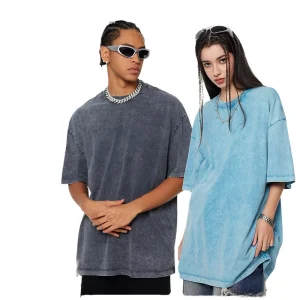 Summer American-style Retro Youth Plus Size Blank Knitted Heavyweight Short-sleeve Loose Pure Cotton T-shirt