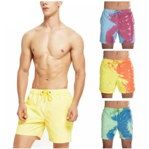 Summer Beach Swimwear Men’s Casual Color Changing Shorts OEM ODM De Verano Pantalones Cortos De P Summer Beach Swimwear