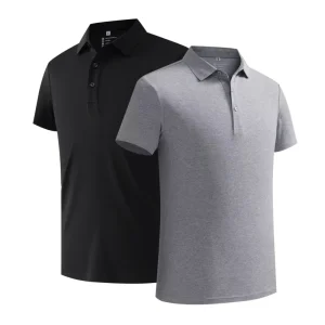 Summer Cool Touch Men’s 40s Organic Cotton Pique Polo Shirts 190gsm Plain Dyed Seamless Collar Polos Custom Uniform
