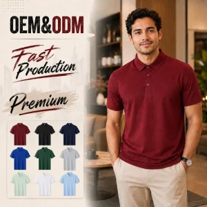 Summer Cool Touch Seamless High Quality Men’s Polo Shirts Breathable Soft Smooth Business Casual Elegant Spandex Polyester Blend