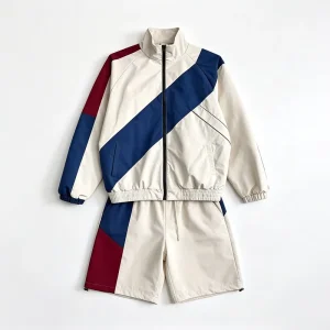 Summer Custom Men’s 2 Piece Windproof Tracksuit Elastic Waist Lightweight Breathable Plus Size Outdoor Casual Sporty ODM OEM