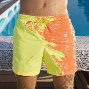Summer Heat-Sensitive Color Changing Beach Shorts Bikini Set for Men and Women Temperature Sensitivity Swim Clothing