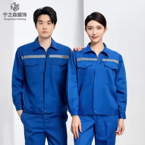 Summer Long Sleeved Workwear Men’s and Women’s Workshop Factory Auto Repair Petroleum Safety Protective Suit Set