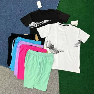 Summer Men’s Clothing Customized Logo Printing Design 100% Polyester High Quality Casual Running Fitness Wear Men’s Shorts Set