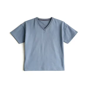 Summer Men’s Custom Cotton V Neck T Shirt Plus Size Heavyweight Drop Shoulder Breathable Eco friendly Casual Outdoor OEM ODM Fas