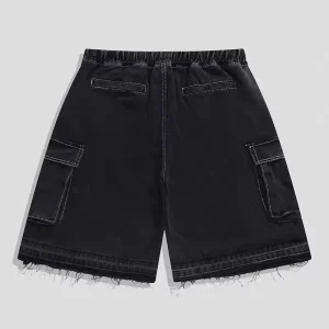 Summer Men’s Denim Shorts Baggy Jean Style 5 Inch Breathable Quick Dry Color Fade Proof Eco-Friendly Cotton Shorts