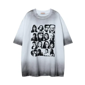 Summer Men’s Hip Hop Street Style T Shirt Dark Avatar Wasteland Pattern 100% Cotton Jersey Loose Short Sleeves Knitted