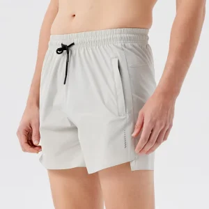 Summer Men’s Lightweight Breathable Running Shorts Reflective Solid Pattern Unisex Activewear Nylon Quick Dry Fabric
