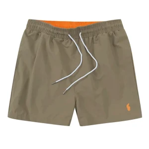 Summer Mesh Swimming Men’s Swim Casual Comfortable Drawstring Designer Style Five Quarter Beach Shorts for Men