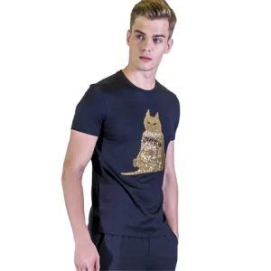 Summer Network Red Handsome Letters Ironed Drill Personality Short Sleeve T shirt Men’s Brand Personality Fashion Tshirt