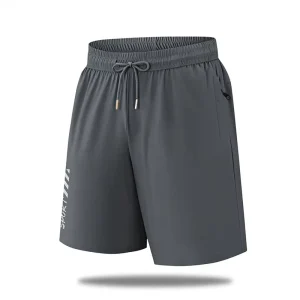 Summer New Men’s Sporty Quick Dry Stretch Breathable Sports Shorts Pockets Drawstring Closure Print Running Fitness