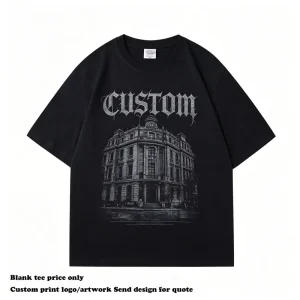 Summer New Style Men’s T-shirts Drop Shoulder Custom Streetwear Puff Printing High Quality Plain t Shirt
