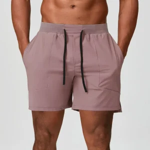 Summer Nylon Spandex Stretch Activewear Sport Gym Running Quick Dry Pockets Shorts for Men
