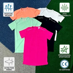 Summer Outdoor Hiking Lightweight Quick Dry Short Sleeve Tee Moisture Wicking Breathable Men’s Casual T Shirts Soccer Jersey