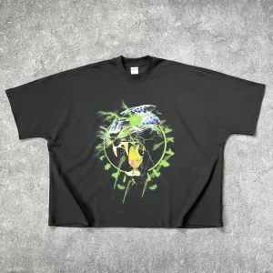 Summer Oversized Mens T shirts High Quality American Streetwear Custom Graphic Printing Short Sleeve T shirt for Men