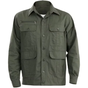 Summer Pure Cotton Men’s Electric Welding Anti-Scald Breathable Thin Short-Sleeved Embroidery Workwear Suit Labor Protection