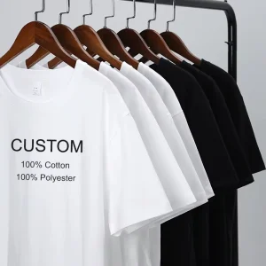 Summer Short Sleeves Man Cotton T Shirt for Boy Oversized Printed Jersey Fabric Polyester Cotton Sportwear