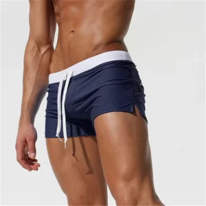Summer Swimwear Men Swimsuit Boxer Shorts Swim Trunks Beach Shorts