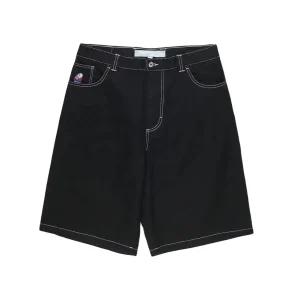 Summer Vintage Baggy Men’s Jeans Shorts High Quality Washed Black Customized Knee Length Denim Jorts Distressed Print Loose