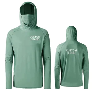 Sun Protection Men’s Long Sleeve Shirts UPF 50+ UV Athletic Spf Hoodie for Hiking Running Workout Rash Guard