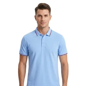 Sustainable Eco Friendly Men’s Polo Shirt Recycled Fiber High Stretch Custom Logo Business Casual Golf Polo Shirt for Men