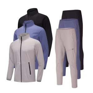Sweatpants and Jacket Set Men 2 Piece Sport Clothes Gym Suit Custom Tracksuits for Men With Zipper