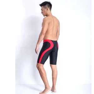 Swimming Competition Training Equipment Swim Jammer Plus Size Spandex/Nylon Quick Dry Anti-UV Mid-leg Trunks