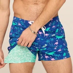 Swimwear Beachwear Men’s Brief Tropical Print Swim Trunks Quick Dry Boardshorts Lightweight Elastic Waist Boardshorts