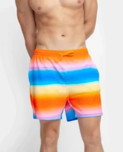 Swimwear Manufacturer Custom Rainbow Men’s Board Shorts Quick Dry Swim Trunks Beach Short Pant Bathing Suit Male Swimming Wear