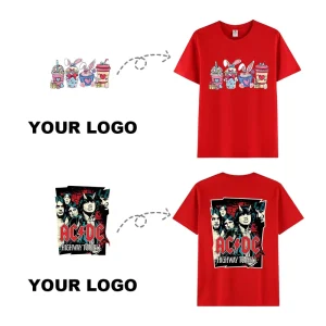 T60005L High Quality 100% Cotton Personnalisé 200GSM T Shirts Summer Custom Print Causal Women Men’s T Shirts