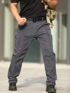 Tactical pants men’s work pants sports casual cargo work men long pants with multiple pockets outdoor loose workwear trousers
