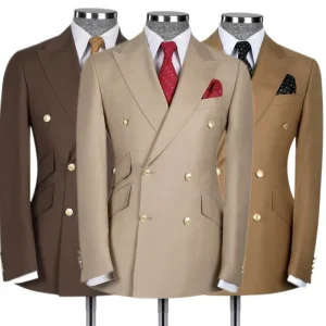 Tailor Made 2 Pieces Men’s Suit Set (Jacket+Pant) Formal Boutique Business Men Suit Coat Groomsman Tuxedos for Wedding