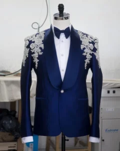 Tailor Made Slim Fit Wedding Tuxedo Custom Made Wedding Party Suits Solid White Man Blazer for Prom Suit With Beading