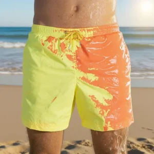 Temperature Sensing Fabric Change Color with Polyester Temperature for Beach Shorts