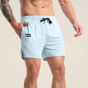 Top Grade Fashionable Men’s Solid Color Sports Style Short Pants Polyester Casual Wear Summer Breathable Gym Sports Shorts