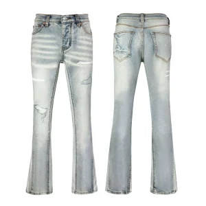 Top Quality Flared Jeans Men’S Stretch Slim Fit Bell Bottom Denim Disco Pants Flared Pants