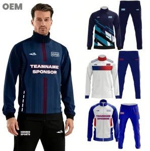 Tracksuit Men for Training Oversized Retro Custom Printed Tech Tracksuits Gaming Sports Set Soccer Football Warmup Jacket
