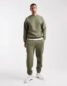 Tracksuit Tech Fleece Crew Neck Sweater Tapered Joggers Men’s Sweatshirt Joggers Men’s Tracksuits in Green