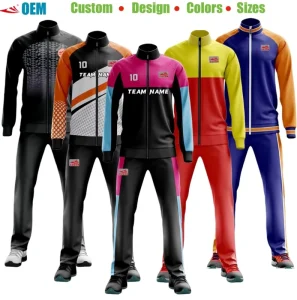 Tracksuit for Sports Men’s Women Custom Design Embroidery Straight Leg 2 Piece Tracksuits Men Running Jogging Athletic Jacket