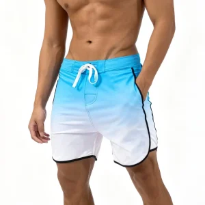 Training Bodybuilding Plus Size Striped Gingham Beach Shorts Mens Fitness Gym Swimwear Quick Dry Workout Athletic Apparel